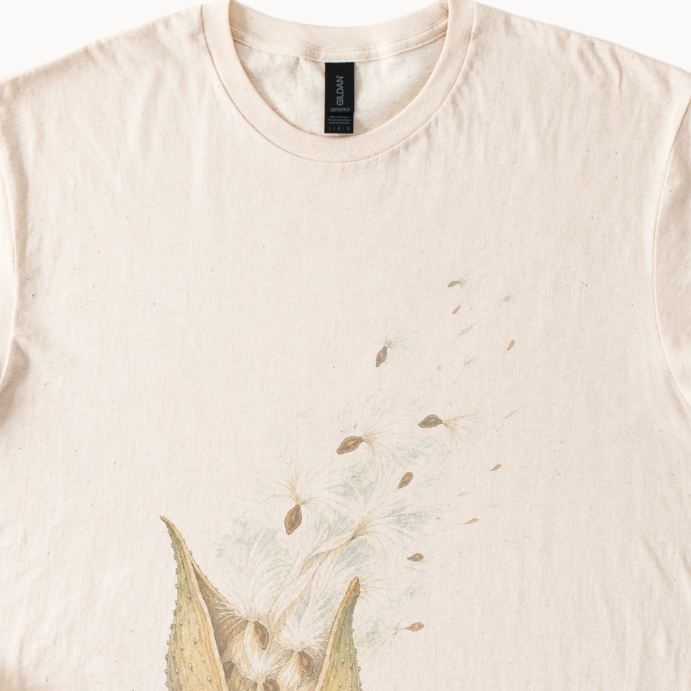 Botanical Seed Pod Graphic Tee Peaceful Nature Illustration